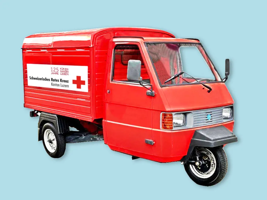 Das Rotkreuz-Kaffee-Mobil (Piaggo)